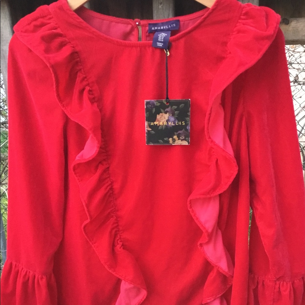Red velvet top